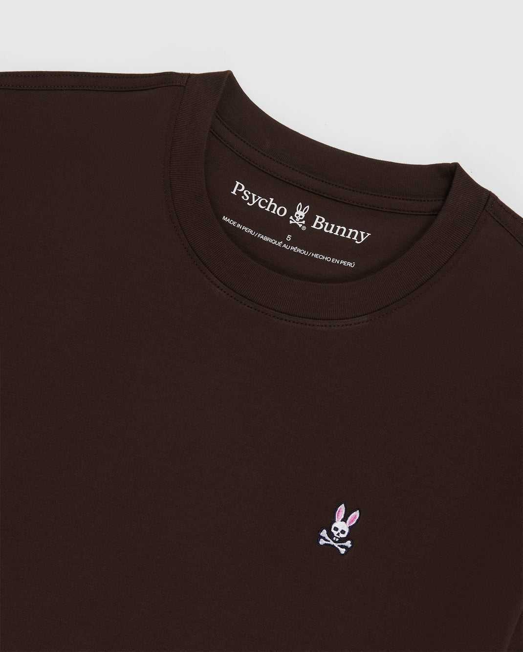 Tees Psycho Bunny Classic Crew Neck Tee Espresso Homme | ITF-30425021